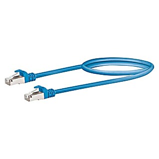 Schwaiger Netzwerk-Kabel (CAT6, Länge: 0,5 m, Blau, RJ45-Stecker, Bis zu 1 GBit/s)