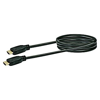 Schwaiger HDMI-Kabel (0,7 m, Schwarz, 18 Gbit/s)