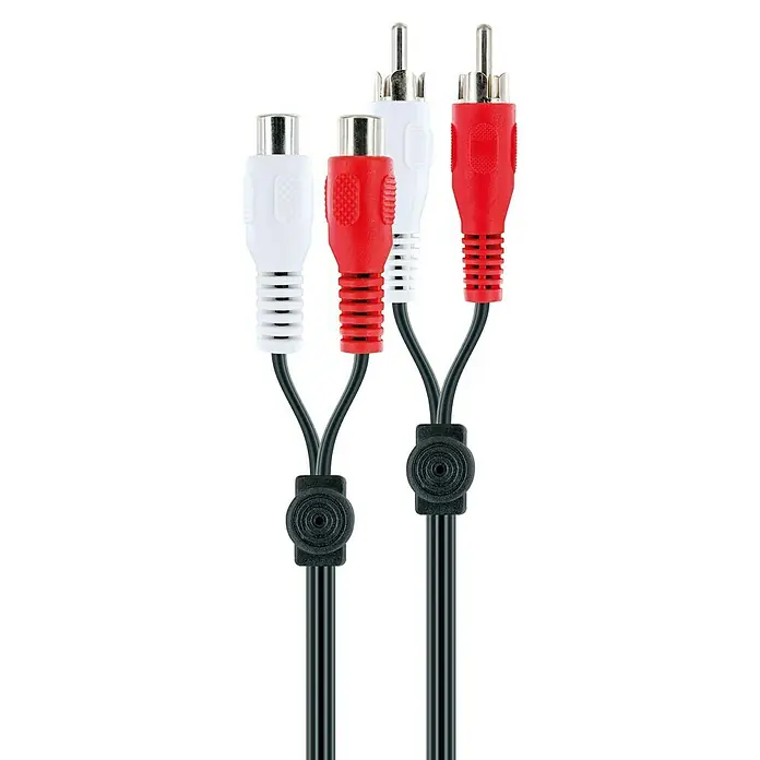 Schwaiger Cinch-Kabel - 2 x Cinch-Kupplung, 2 x Cinch-Stecker, Länge: 10 m - Stereo-Cinch-Kabel mit roten und weißen Anschlüssen für Audioübertragung. Ideal für Hi-Fi-Anlagen und andere Audiogeräte.
