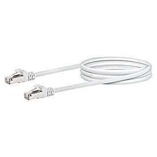 Schwaiger Netzwerk-Kabel (CAT6, Länge: 2,5 m, Weiß, RJ45-Stecker, Bis zu 1 GBit/s)