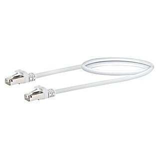Schwaiger Mrežni kabel (CAT6, Duljina: 0,5 m, Bijele boje, RJ45 utikač, Do 1 GBit/s)