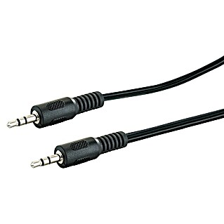 Schwaiger Audio-Kabel (2 x Klinkenstecker 3,5 mm, Schwarz, Länge: 3 m)