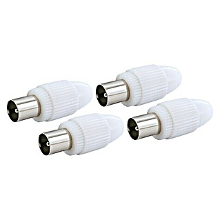 Schwaiger Koax-Stecker (IEC-Stecker, Kunststoff, Schraubbare Innenleiter, 4 Stk.)