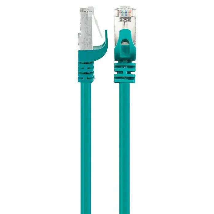 Schwaiger Netzwerk-KabelLänge: 2,5 m, Grün, RJ45-Stecker, Bis zu 1 GBit/s - Zwei blaue Cat-Kabel mit RJ45-Steckern. Ideal für schnelle und zuverlässige Netzwerkverbindungen im Büro oder zu Hause.