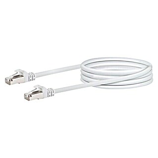 Schwaiger Netzwerk-Kabel (CAT6, Länge: 5 m, Weiß, RJ45-Stecker, Bis zu 1 GBit/s)