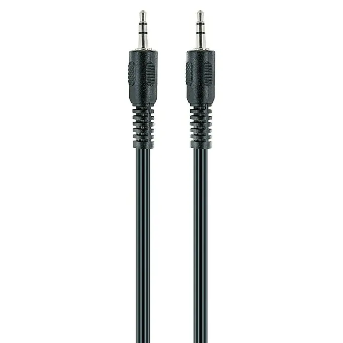 Schwaiger Audio-Kabel - 2 x Klinkenstecker 3,5 mm, Schwarz, Länge: 0,75 m - Zwei schwarze Audiokabel mit 3,5-mm-Klinkensteckern. Ideal für Kopfhörer, Lautsprecher und andere Audiogeräte.