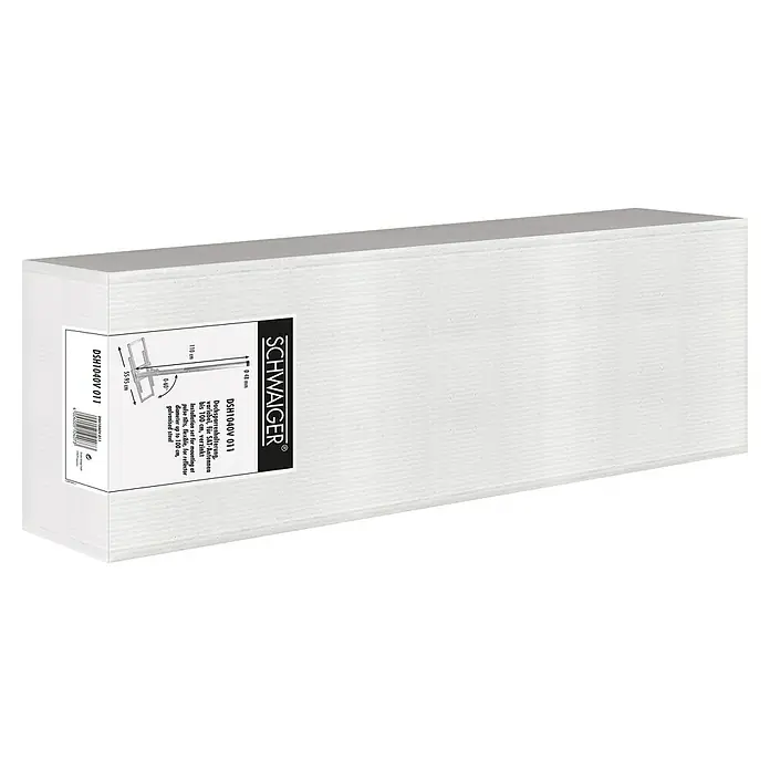 Schwaiger Dachsparrenhalterung - Stahl, Sparrenabstand: 50 cm - 90 cm, Länge Mastrohr: 110 cm - Verpackung für SCHWAIGER DSH1040V 011 Dachsparrenhalterung, variabel, für SAT-Antennen bis 100 cm, verzinkt und flexibel.
