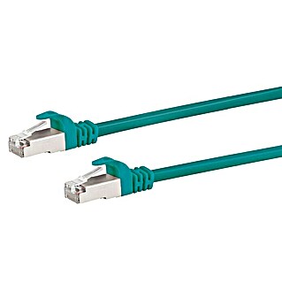 Schwaiger Netzwerk-Kabel (CAT6, Länge: 1 m, Grün, RJ45-Stecker, Bis zu 1 GBit/s)