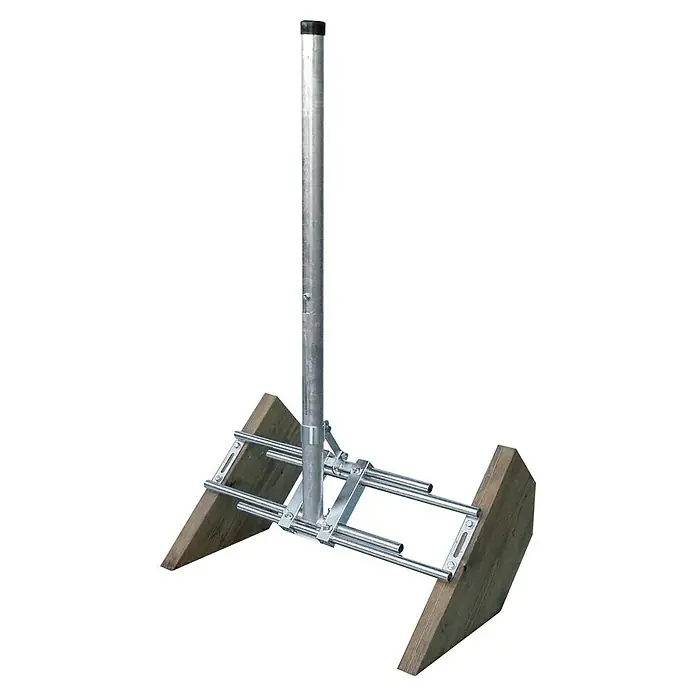 Schwaiger Dachsparrenhalterung - Stahl, Sparrenabstand: 50 cm - 90 cm, Länge Mastrohr: 110 cm - Robuste Dachhalterung für Antennenmast. Geeignet für die sichere Montage auf verschiedenen Dachneigungen, gefertigt aus widerstandsfähigem Material.
