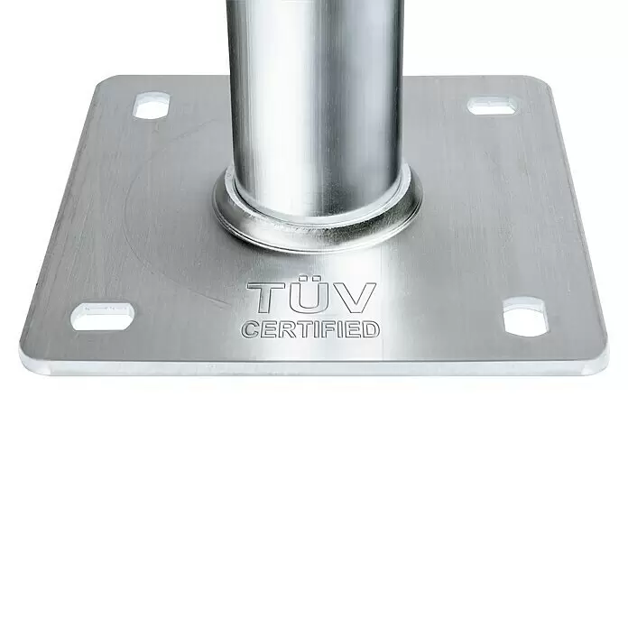 Schwaiger Winkelwandhalter - Wandabstand: 25 cm, Aluminium, Silber - Detailaufnahme