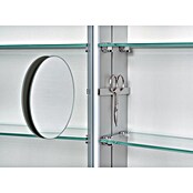 LED-Spiegelschrank Aluminio Star (B x H: 80 x 70 cm, Mit Beleuchtung, Aluminium)