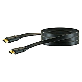 Schwaiger HDMI-Kabel mit Ethernet (Schwarz, 1,5 m, 18 Gbit/s)