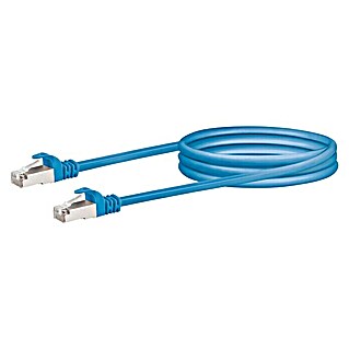 Schwaiger Kabel voor netwerk (CAT6, Lengte: 2,5 m, Blauw, RJ45-stekker, Tot 1 GBit/s)