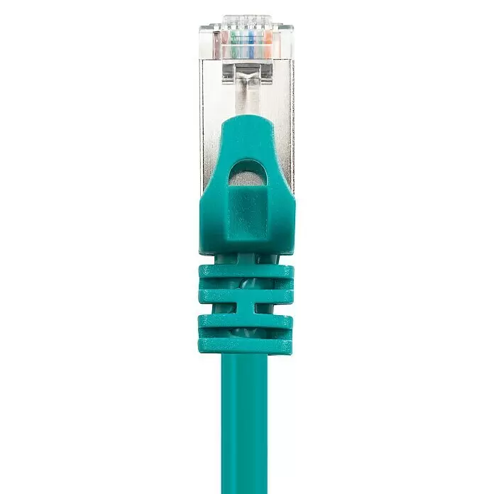 Schwaiger Netzwerk-Kabel - Länge: 1 m, Grün, RJ45-Stecker, Bis zu 1 GBit/s - Türkises Ethernet-Kabel mit RJ45-Stecker, transparenter Spitze und Metallabschirmung.