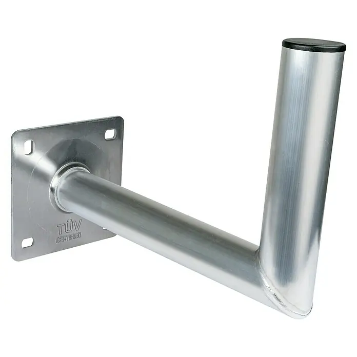 Schwaiger Winkelwandhalter - Wandabstand: 35 cm, Aluminium, Silber - Winkelhalterung aus Aluminium für die Wandmontage mit TÜV-Zertifizierung. Ideal für Außenanwendungen, robust und langlebig.