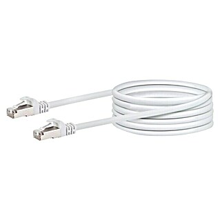 Schwaiger Netzwerk-Kabel (CAT6, Länge: 20 m, Weiß, RJ45-Stecker, Bis zu 1 GBit/s)