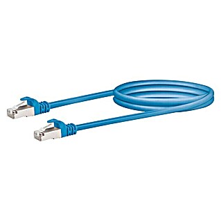 Schwaiger Netzwerk-Kabel (CAT6, Länge: 1 m, Blau, RJ45-Stecker, Bis zu 1 GBit/s)