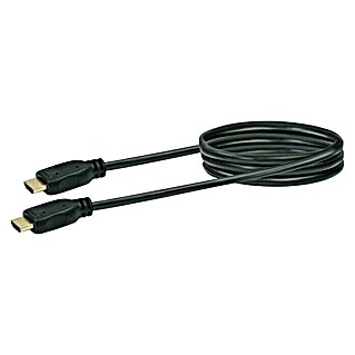 Schwaiger HDMI-Kabel (2 m, Schwarz, 18 Gbit/s)