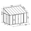 Palram Wintergarten San Remo (B x T x H: 4,25 x 3 m x 3,1 m, Verkehrsweiß)