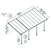Solid Elements Terrassenüberdachung Martina (Tiefe: 4 m, B x H: 6,06 x 2,1 m, Verkehrsweiß)