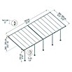 Solid Elements Terrassenüberdachung Martina (Tiefe: 4 m, B x H: 7,87 x 2,1 m, Verkehrsweiß)