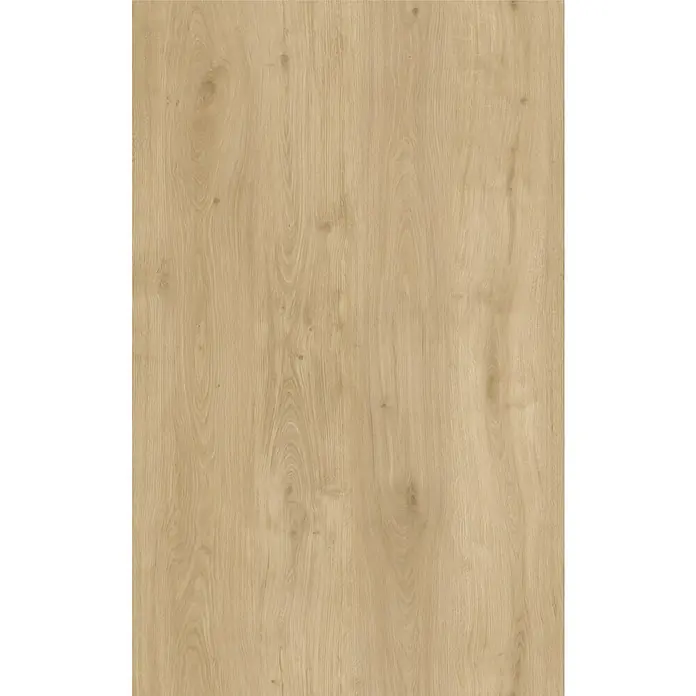 Suelo vinílico SPC Mana - 1.222 x 182 x 1,5 mm, Marrón, Resistente al agua - La imagen muestra una superficie de madera clara con una veta sutil, ofreciendo una estética cálida y natural. Ideal para diseños de muebles.