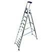 Krause Stabilo Stufenstehleiter Fahrbar (Arbeitshöhe: 4,8 m, Anzahl Tritte: 12 Stufen, Tiefe Stufen: 80 mm, Aluminium, Fahrbar)