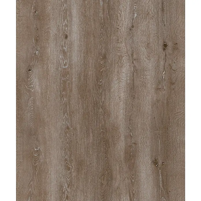 Suelo vinílico SPC Aneto - 1.222 x 182 x 1,5 mm, Marrón, Resistente al agua - Primer plano de una textura de madera con vetas. La superficie tiene una coloración cálida y natural, ideal para diseño de muebles.