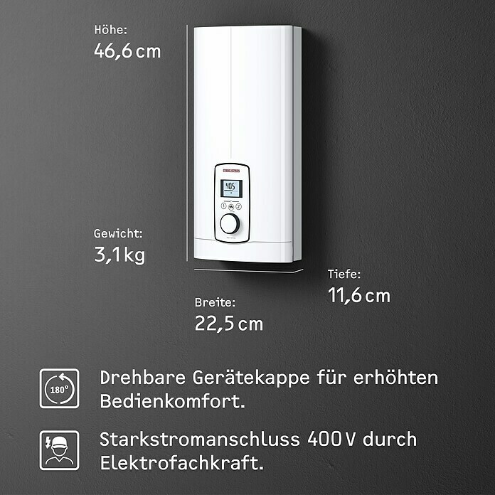 Stiebel Eltron Durchlauferhitzer DEL 18/21/24 Plus (18/21/24 kW, Elektronisch, Geschlossen) | BAUHAUS