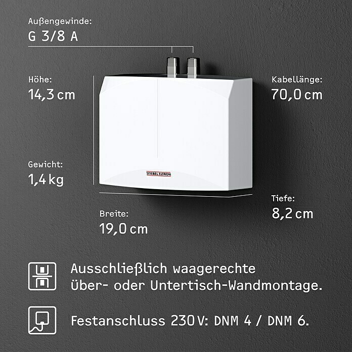 Stiebel Eltron Kleindurchlauferhitzer DNM 6 (5.700 W, Hydraulisch)