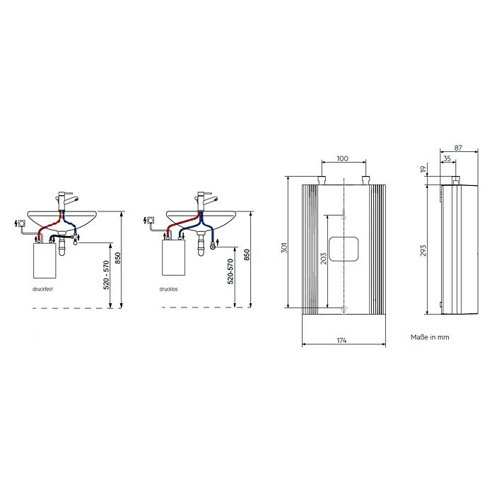 AEG Durchlauferhitzer DDLE Kompakt (11 kW, Elektronisch) | BAUHAUS