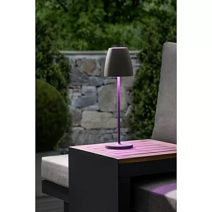 Lavida Akku-Tischleuchte Silea - 3,3 W, Anthrazit, Lichtfarbe: RGBW - Stimmungsaufnahme