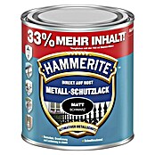 Hammerite Metall-Schutzlack (Schwarz, 1 l, Matt, Lösemittelhaltig)