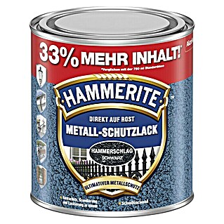 Hammerite Metall-Schutzlack Hammerschlag (Schwarz, 1 l, Glänzend, Lösemittelhaltig)