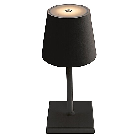 LED-Tischleuchte rund (3,5 W, Ø x H: 10 x 26 cm, Anthrazit, Warmweiß)
