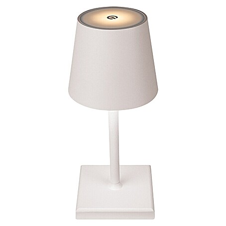 LED-Tischleuchte rund (3,5 W, Ø x H: 10 x 26 cm, Weiß, Warmweiß)