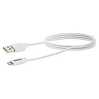 Schwaiger USB-Ladekabel (Weiß, Länge: 2 m, USB A-Stecker, Lightning-Stecker)