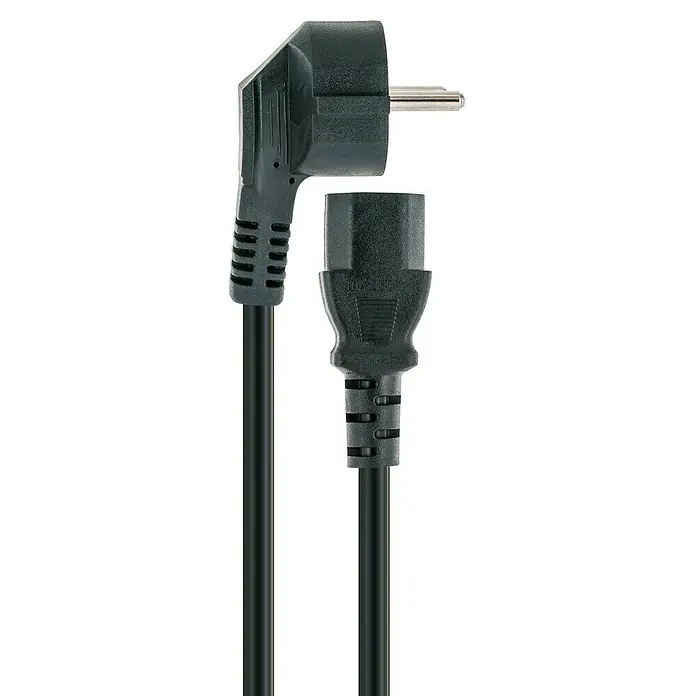 Schwaiger Stromversorgungskabel - 1,8 m, Schwarz - Schwarzes Netzkabel mit Stecker und Gerätebuchse für den Anschluss von elektronischen Geräten an die Stromversorgung.