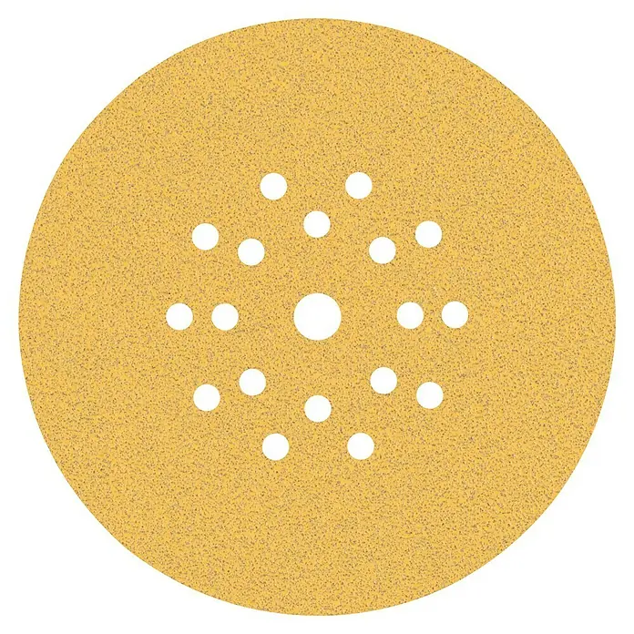 Bosch Expert Haftschleifscheiben C470 - Durchmesser: 225 mm, Körnung: 80, 25 Stk. - Gelbes Schleifpapier mit Löchern zur Staubabsaugung für effizientes Schleifen und saubere Arbeitsbereiche.