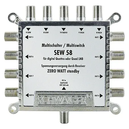Schwaiger  SAT-Multischalter 5 auf 8