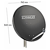 Schwaiger Satellitenschüssel (Aluminium, 75 cm, Anthrazit)