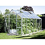 Vitavia Gewächshaus (3,83 x 2,57 x 2,46 m, Farbe: Aluminium, Einscheibensicherheitsglas (ESG), 3 mm)