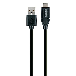 Schwaiger USB-Adapterkabel 3.1 C Stecker / 2.0 A Stecker (1 m, Schwarz)