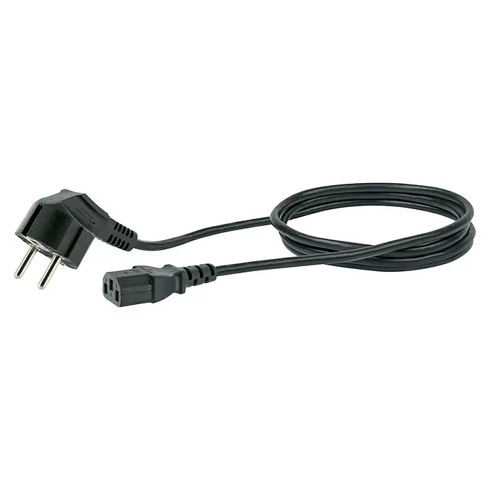 Schwaiger Stromversorgungskabel - 1,8 m, Schwarz - Stromkabel mit Eurostecker und Kaltgerätestecker für den Anschluss von Geräten an das Stromnetz.