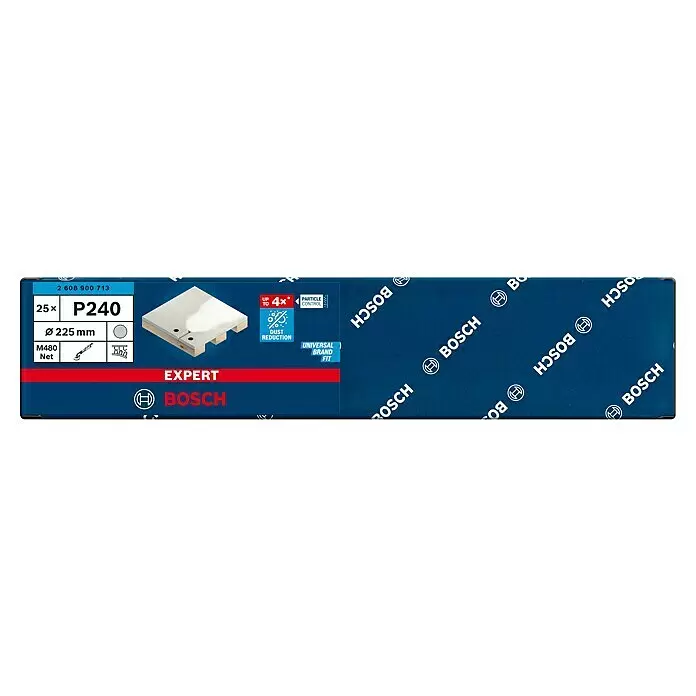 Bosch Expert Schleifgitter-Set M480 - Körnung: 240, Durchmesser: 225 mm, 25 Stk. - Bosch EXPERT M480 Net P240 Schleifscheiben, 25 Stück, 225mm Durchmesser, mit Staubreduktion und Partikelkontrolle.