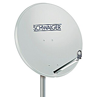 Schwaiger Satellitenschüssel (Aluminium, Hellgrau, Durchmesser Spiegelfläche: 74,5 cm)