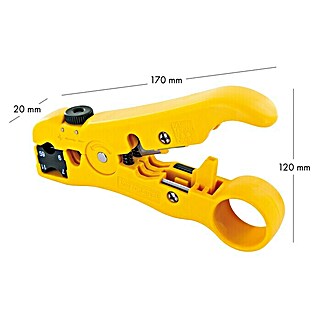 Schwaiger Abisolierwerkzeug Universal (Gelb, 20 x 120 x 170 mm)