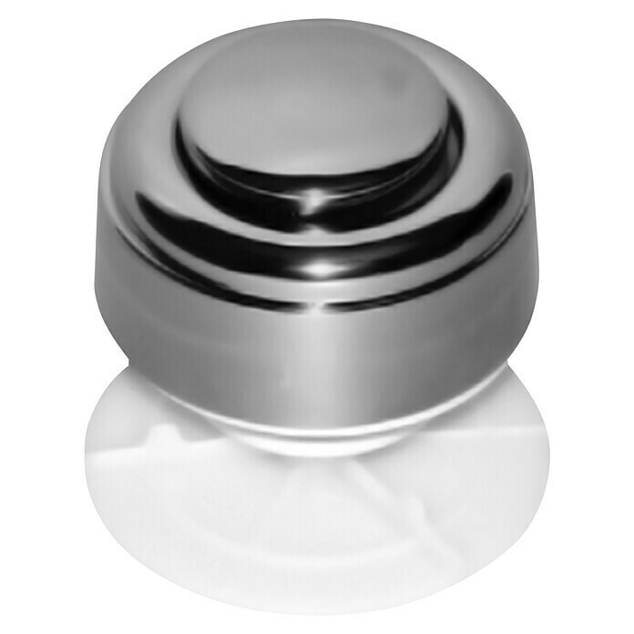 Pulsador Universal para Cisterna Cromado de Doble Descarga 38 mm, Compatible con Cisterna ROCA, Media Luna, Mecanismo Descarga para WC, Botón para Inodoro