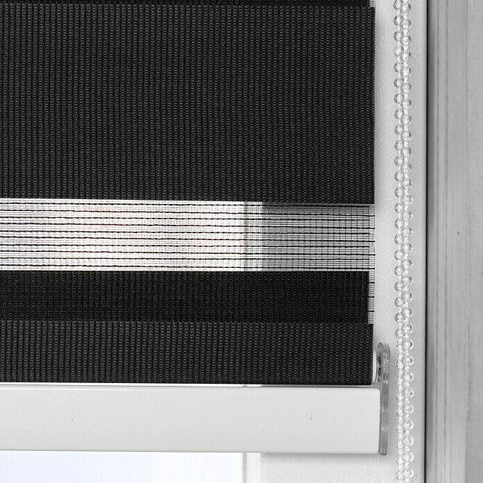 Expo Ambiente Doppelrollo mit Kassette (B x H: 100 x 175 cm, Schwarz)