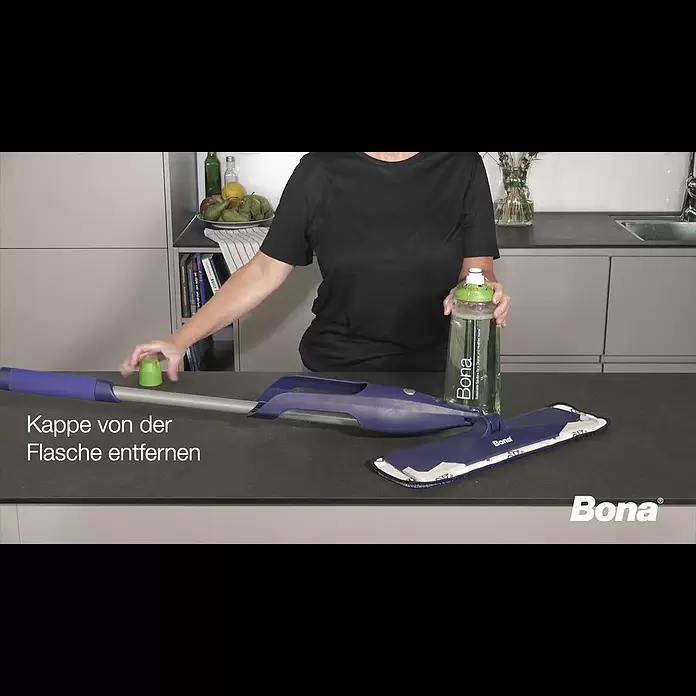 Bona Spray Mop Premium Per Pavimenti In Pietra, Piastrelle E Laminato - Mocio Spray Con 2 Panni In Microfibra Lavabili, Cartuccia Detergente Inclusa, Pulizia Facile E Senza Striature